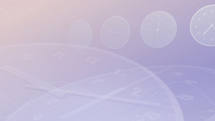 Time flow images with analog clock CG illustration.