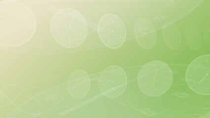 Time flow images with analog clock CG illustration.