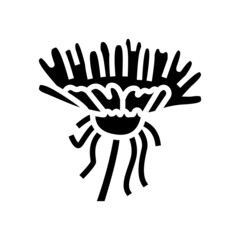 Fototapeta na wymiar dandelion flower bud glyph icon vector. dandelion flower bud sign. isolated contour symbol black illustration