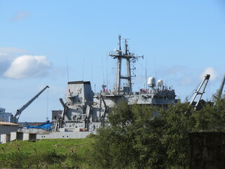 cargo ship in port