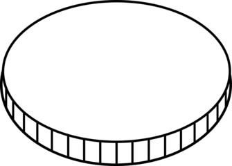 Einfache Vektor Grafik einer einzelnen M&uuml;nze