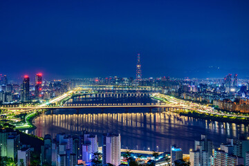 Night view of Seoul city taken at night