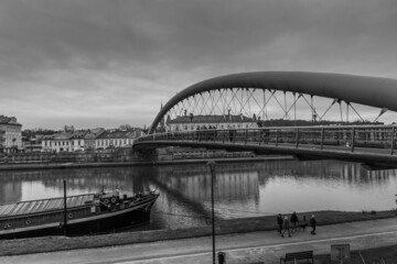 Bridge over the Vistula river in Krakow, Poland