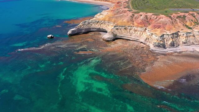 South Australia landmark Blanche Point cliffs and sea in Adelaide
