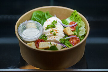 Salad with mozzarella cheese