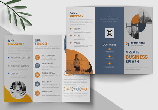 Simple and Elegant Trifold Brochure Layout
