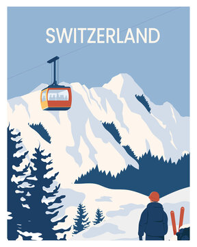 Switzerland Vector Illustration Background