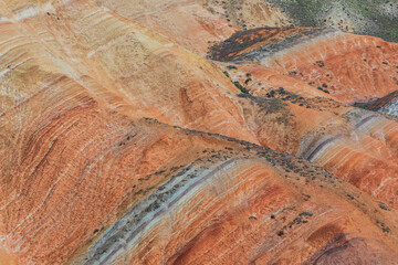 Multicolored beautiful mountains in Azerbaijan.