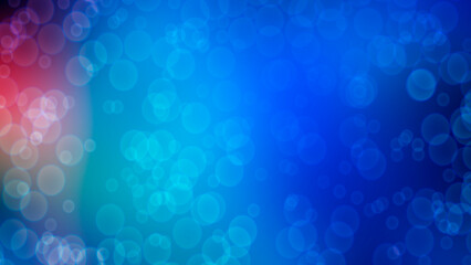 An abstract glowing blue background with multi-colored bokeh.