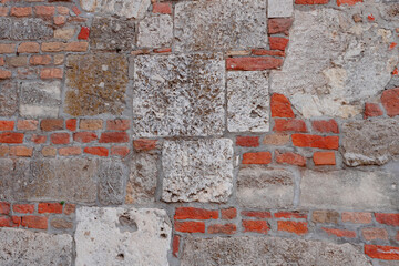 Old brick and  block wall texture for background