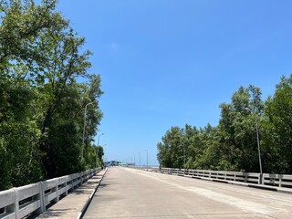 Landscape of a port town in the countryside of Thailand