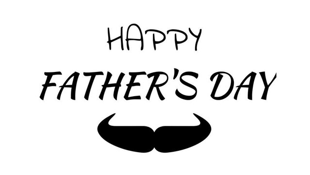 Father's day animation isolated on white background with muchteche.