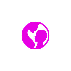 mother and baby logo concept vector stock illustration