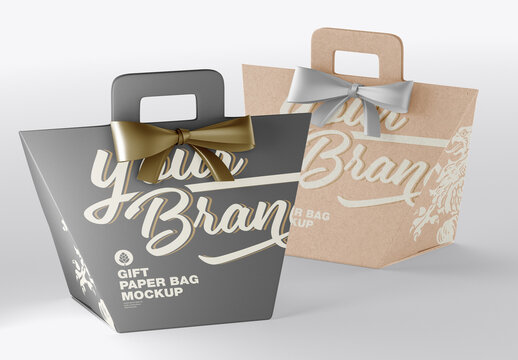 Paper Gift Bag Mocklup