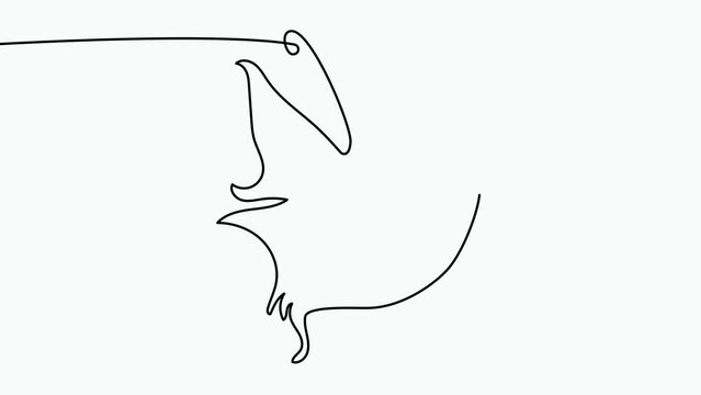 Women face with butterfly one line drawing. Abstract minimal portrait continuous line.