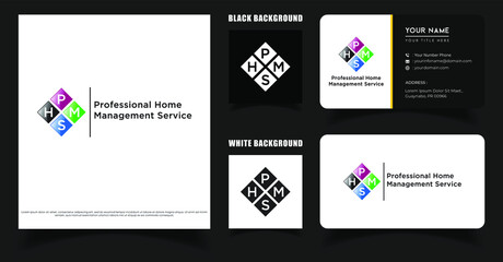 Home Solutions Service Company Logo, Home Real Estate Installation Service Vector Logo With Business card Template