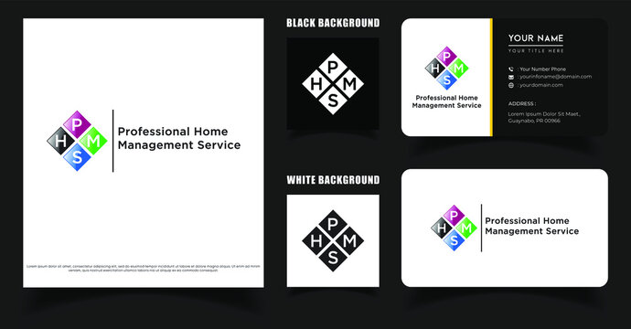 Home Solutions Service Company Logo, Home Real Estate Installation Service Vector Logo With Business card Template