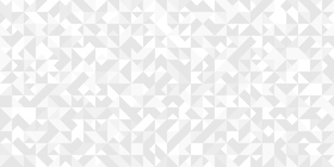 Abstract geometric background texture. Triangles pattern. White and light grey triangles vector background. Seamless elegant wallpaper, triangular ornament - obrazy, fototapety, plakaty