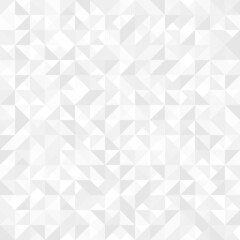 Triangles background texture. Geometric pattern. Abstract white and light grey triangles vector. Polygon triangle background design