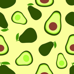 avocado vector background, continuous background, fruit