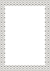 White Frame with Decorated Borders