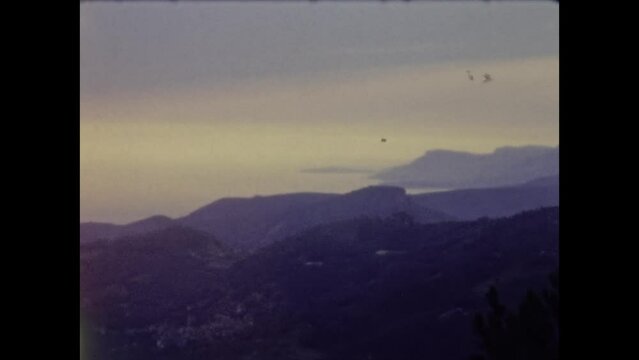 Italy 1958, Landscape Ligurian mountains