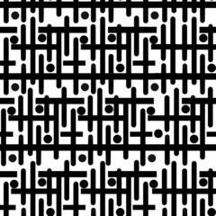 Black and white seamless pattern. Abstraction.