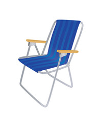 Blue outdoor chair. vector illustration