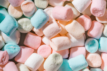 appetizing marshmallow background in pastel colors