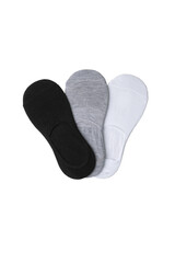 Set of short socks white, grey, black isolated on white background.