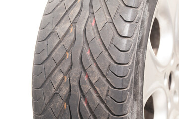 Car wheel isolated on white