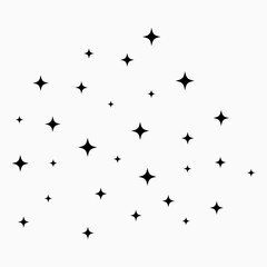 Abstract Falling Star Vector - Black Shooting Star with Elegant Star Trail on White Background