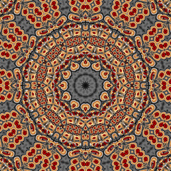 3d effect - abstract polygonal mandala style pattern 
