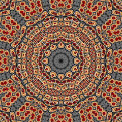 3d effect - abstract polygonal mandala style pattern 