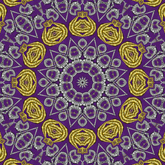 3d effect - abstract polygonal mandala style pattern 