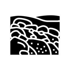 rapids river glyph icon vector. rapids river sign. isolated contour symbol black illustration
