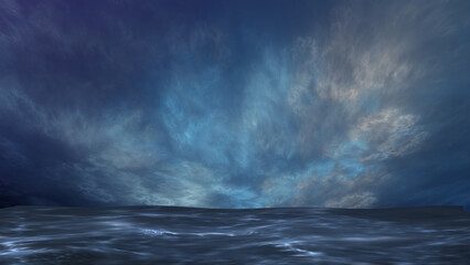 Naklejka na ściany i meble 3d effect - abstract stormy clouds 