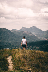 hiker in the mountains