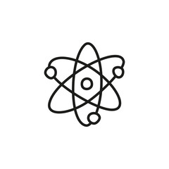 Doodle outline atom model icon.