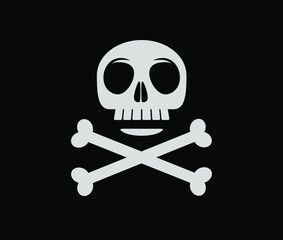 Pirate Flag. Jolly Roger Flag. Skeleton, crossbones