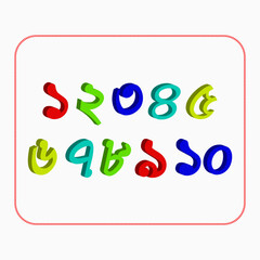 Bangla Number vector design