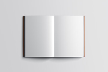 Maquete de livro A4 de capa dura branding mockup 3d