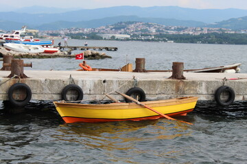 Fototapeta premium fishing boats on the beach