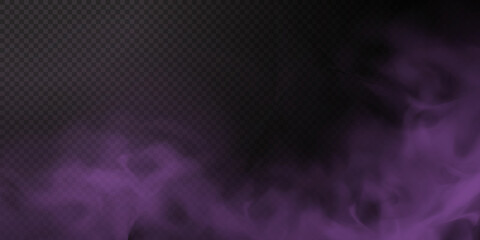 Pink smoke puff isolated on transparent black background. PNG. Steam explosion special effect. Effective texture of steam, fog, smoke png. Vector illustration	
