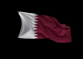 waving flag, Qatar
