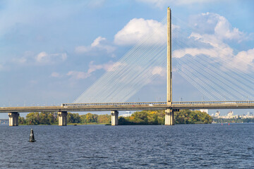 Obraz premium landscape with a bridge over the river