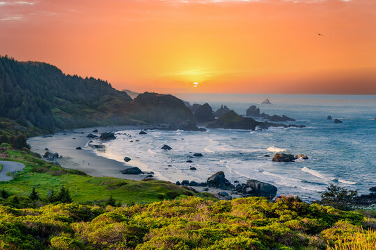 Oregon ocean view from Cape ferrelo, Samuel Boardman Scenic corridor, Oregon coast