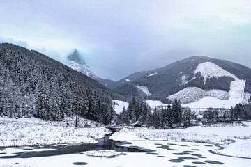 winter landscape in the mountains