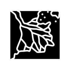 delta river glyph icon vector. delta river sign. isolated contour symbol black illustration