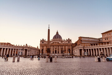 Fototapeta na wymiar panorama eternal city of Rome in Italy